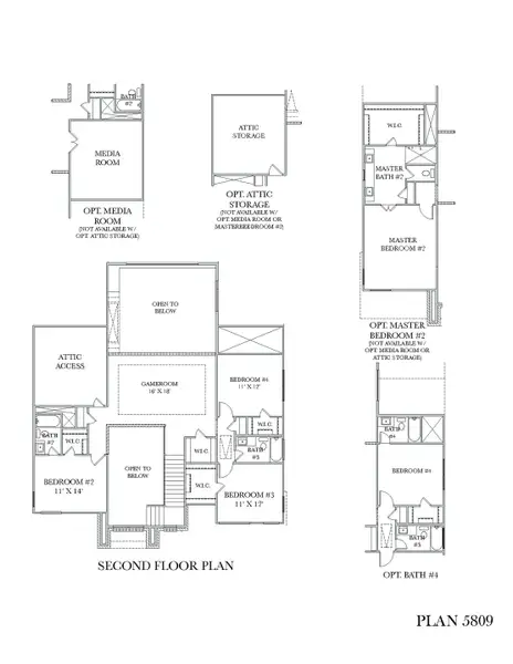 2D floor plan layout of this home in Avalon at Friendswood 60s, Friendswood, TX (Image 3).