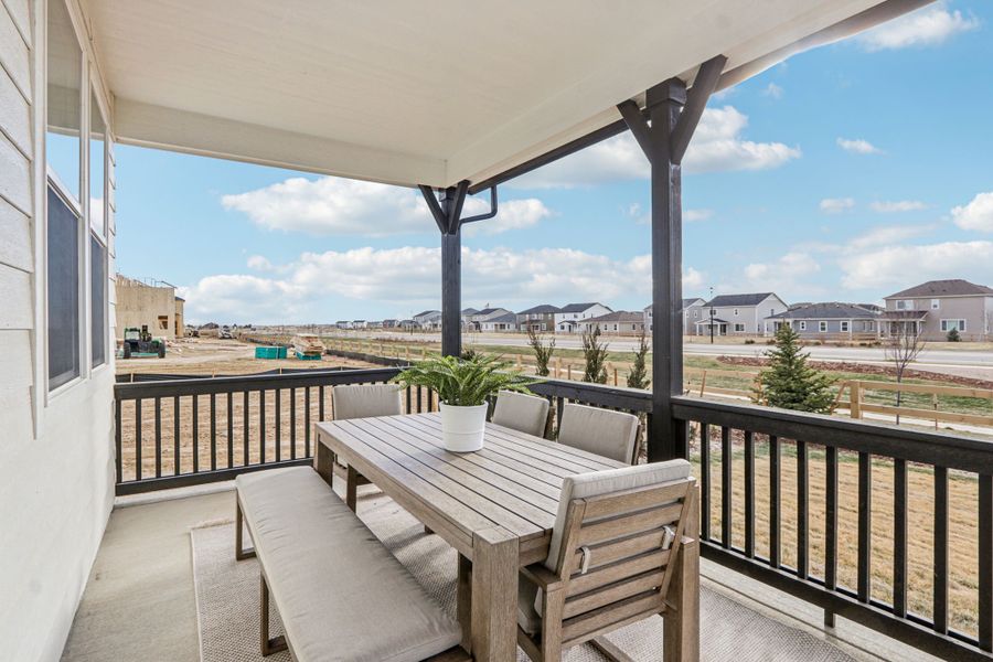 Exterior details and patio area of a home in Trailside, Timnath (Image 23).