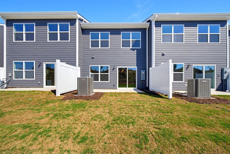 Exterior details and patio area of a home in Sweetbrier, Durham (Image 3).