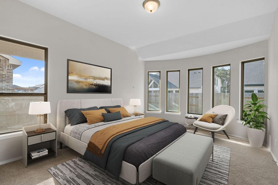 Furnished interior view inside a new home in The Trails 40', New Caney (Image 7).