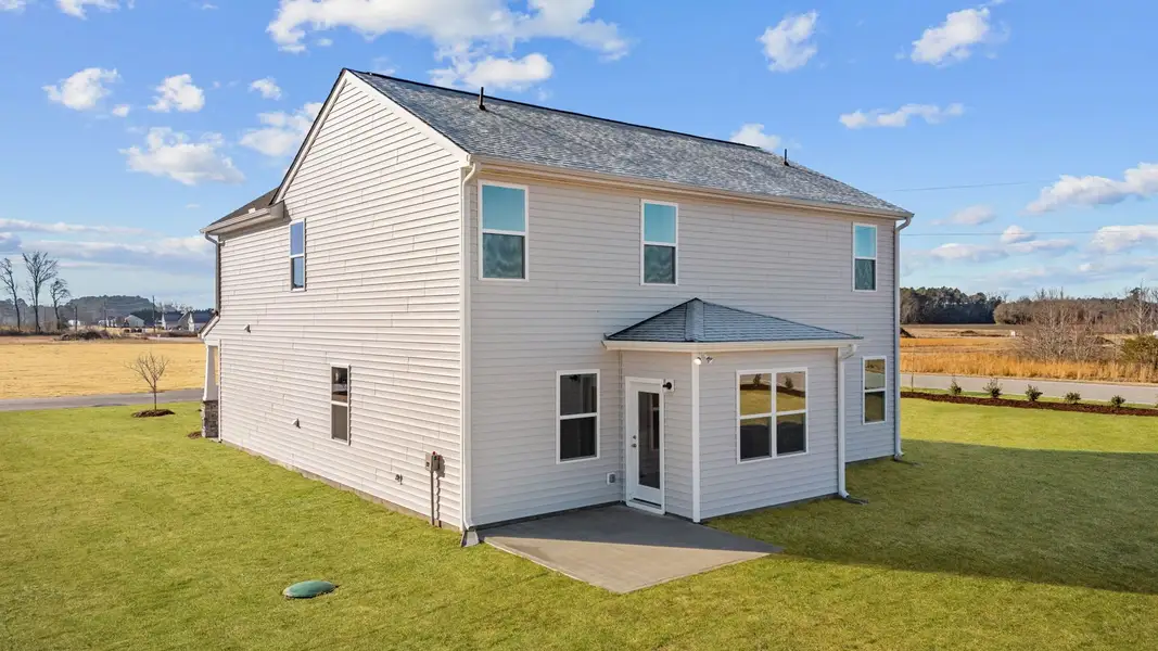 Exterior details and patio area of a home in Saddlebrook, Rocky Mount (Image 22).