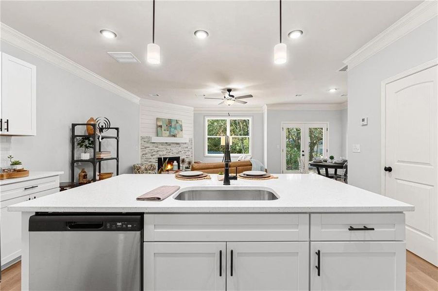 Furnished interior view inside a new home in , Hartwell (Image 18).