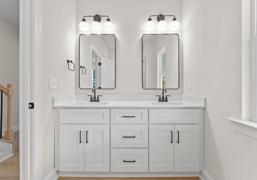 Representative furnished interior of a home built from the Lily by Red Cedar Homes in Cedars at First Street, Huntersville (Image 16).