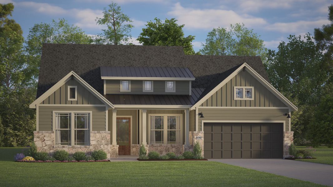 Representative exterior photo of a completed home built from the Malibu by Chesmar Homes in Briarley, Montgomery, TX (Image 13). Representative exterior photo of a completed home built from the Malibu by Chesmar Homes in Briarley, Montgomery, TX (Image 13).