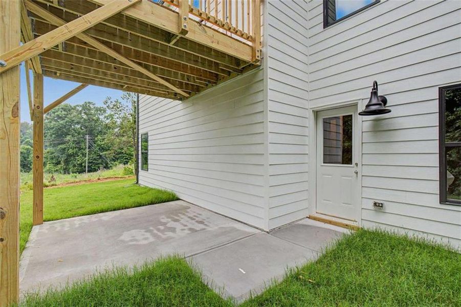 Exterior details and patio area of a home in The Reserve at Chapel Hill Phase II, Douglasville (Image 3).