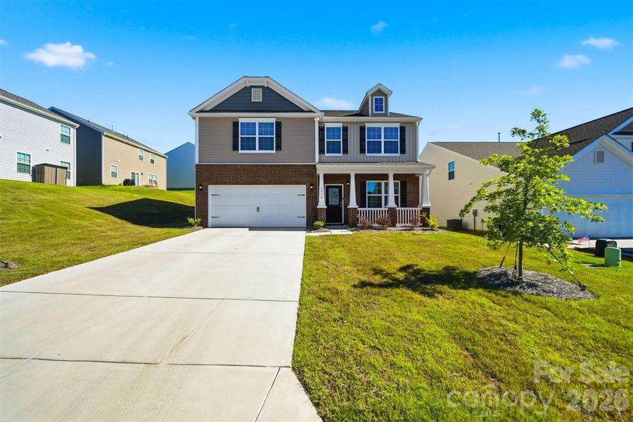 Front exterior of a new home in Cline Village, Conover, NC, highlighting curb appeal (Image 28).