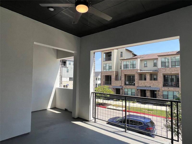Exterior details and patio area of a home in The Grove, Austin (Image 3).