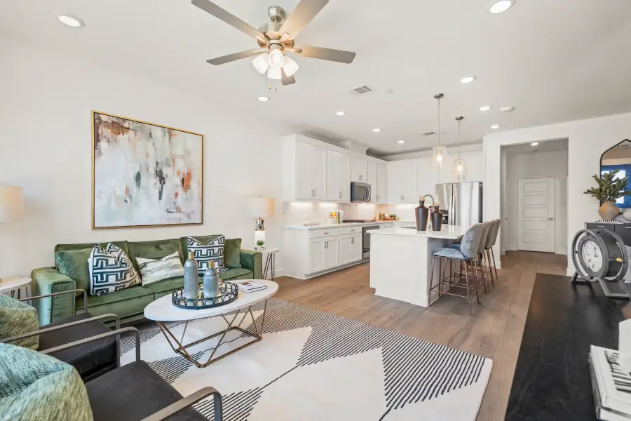 Furnished interior view inside a new home in Waterbend, Euless (Image 4).