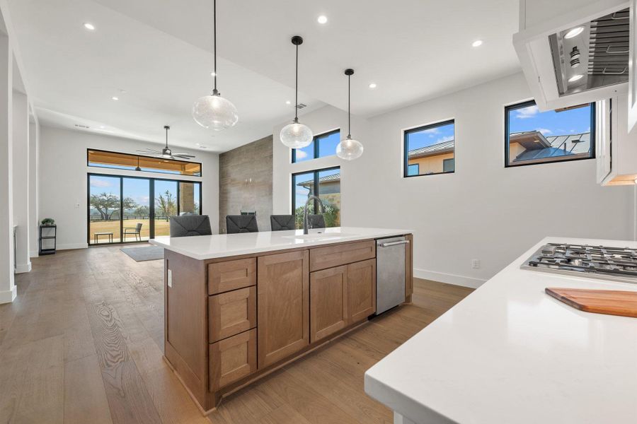 Furnished interior view inside a new home in Lakecliff on Lake Travis, Spicewood (Image 7).