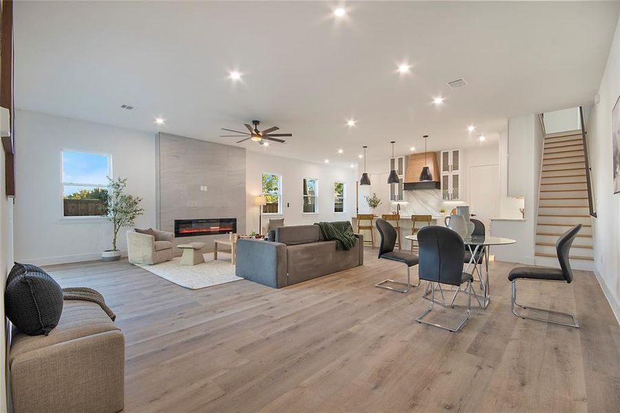 Furnished interior view inside a new home in , Dallas (Image 8).