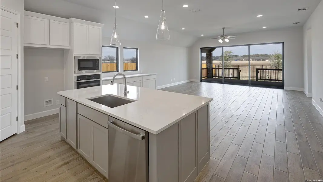 Furnished interior view inside a new home in Alsatian Oaks, Castroville (Image 6).