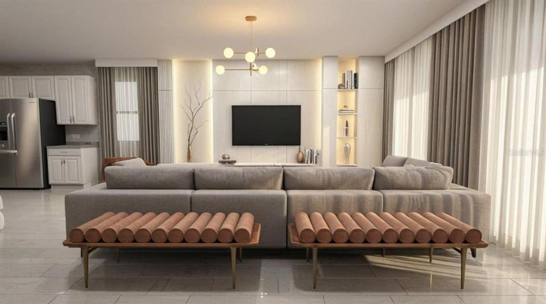 Furnished interior view inside a new home in Solara Resort, Kissimmee (Image 15).
