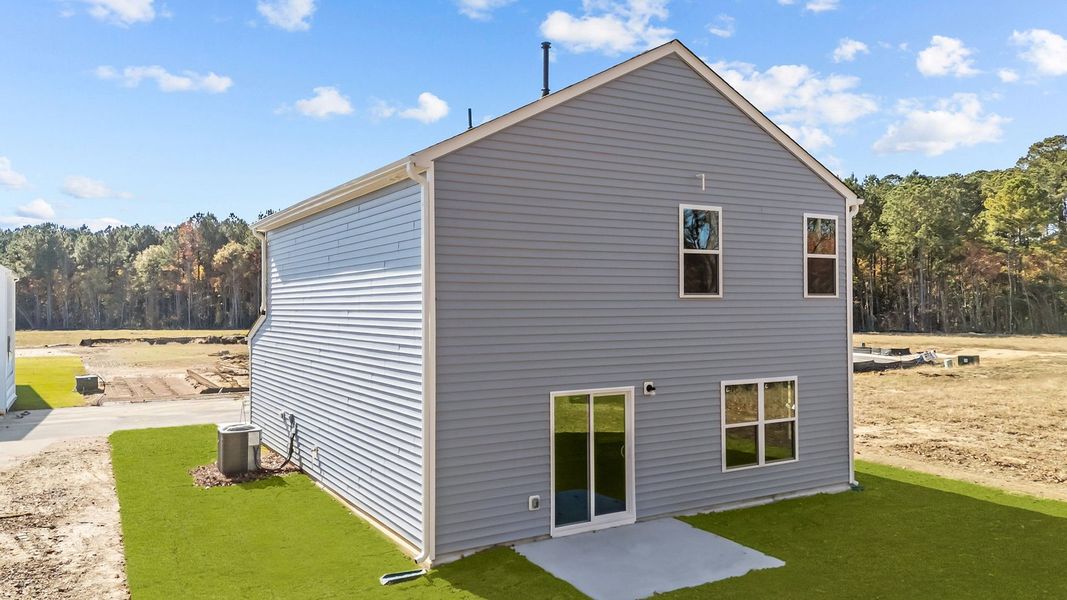 Exterior details and patio area of a home in Jetstream Park, Wilson (Image 4).