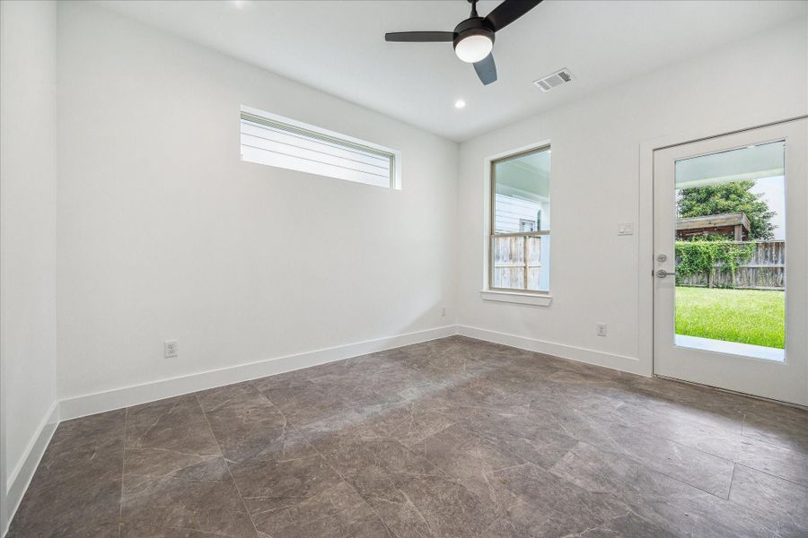 Downstairs Bedroom with a Full Ensuite Bathroom * 9 Foot Ceilings on the First Floor * Door Leads to the Backyard * Rich Porcelain Tile Throughout the First Floor * NO Carpet in this House * This Bedroom is Light and Bright. Downstairs Bedroom with a Full Ensuite Bathroom * 9 Foot Ceilings on the First Floor * Door Leads to the Backyard * Rich Porcelain Tile Throughout the First Floor * NO Carpet in this House * This Bedroom is Light and Bright.