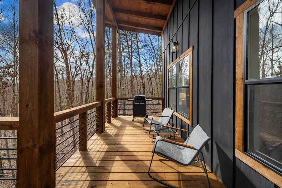 Exterior details and patio area of a home in , Morganton (Image 36).