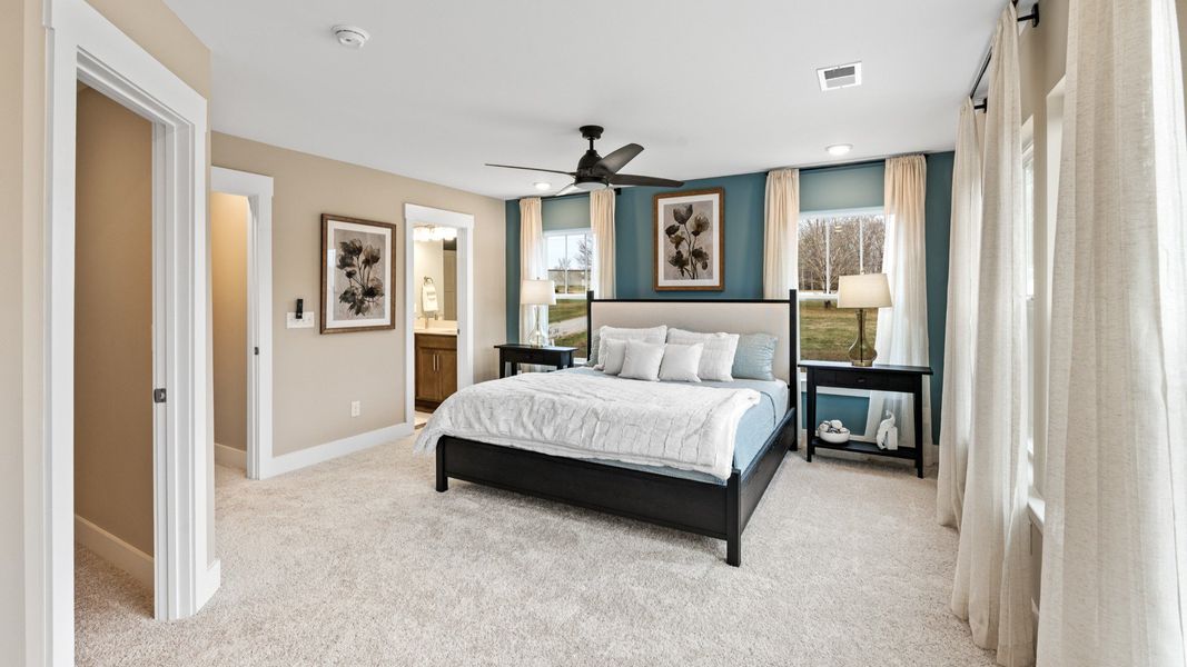 Representative furnished interior of a home built from the Corner Litchfield by DRB Homes in Saluda Crossing, Piedmont (Image 15).