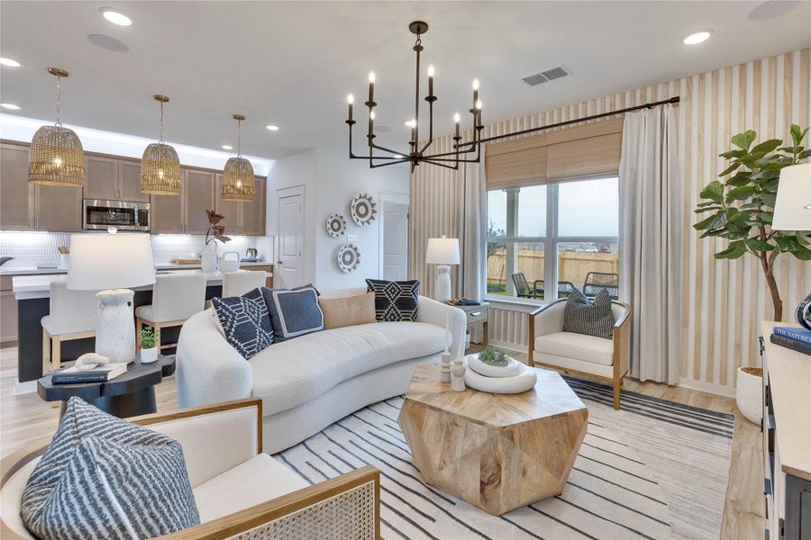 Furnished interior view inside a new home in Whisper South, San Marcos (Image 5).