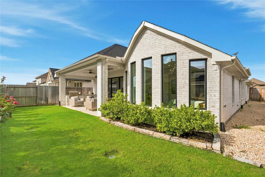 Exterior details and patio area of a home in , Richmond (Image 4). Exterior details and patio area of a home in , Richmond (Image 4).