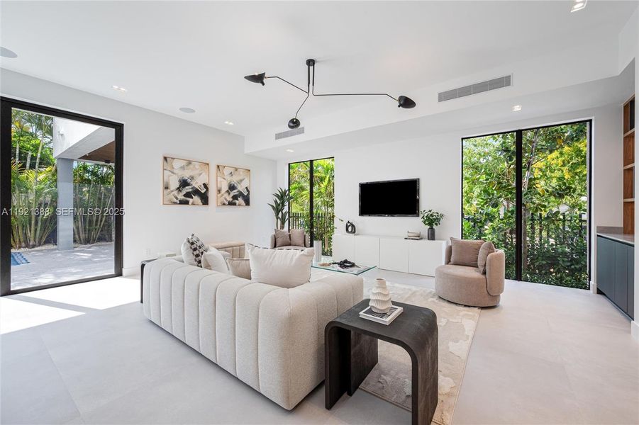 Furnished interior view inside a new home in , Miami (Image 9).