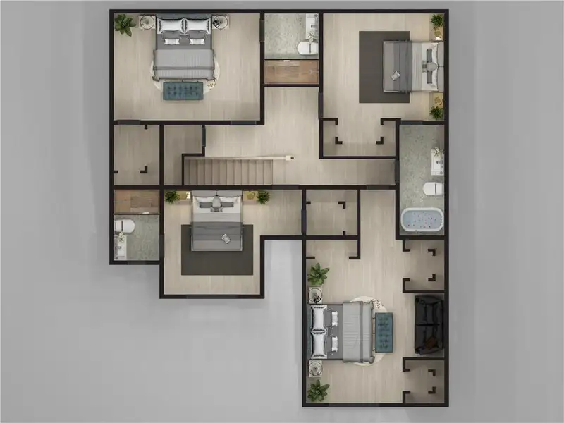 2D floor plan layout of this home in , Atlanta, GA (Image 3).