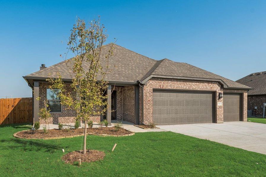 Front exterior of a new home in , Pilot Point, TX, highlighting curb appeal (Image 17). Front exterior of a new home in , Pilot Point, TX, highlighting curb appeal (Image 17).