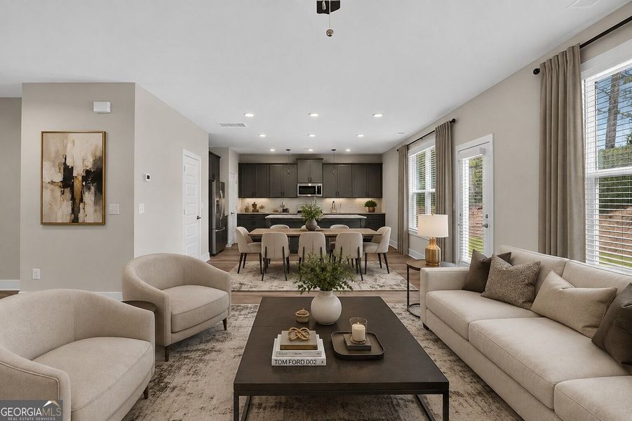 Furnished interior view inside a new home in The Fairways at Mirror Lake, Villa Rica (Image 23).