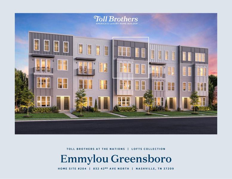 2D floor plan layout of this home in The Nations - Lofts, Nashville, TN (Image 6).