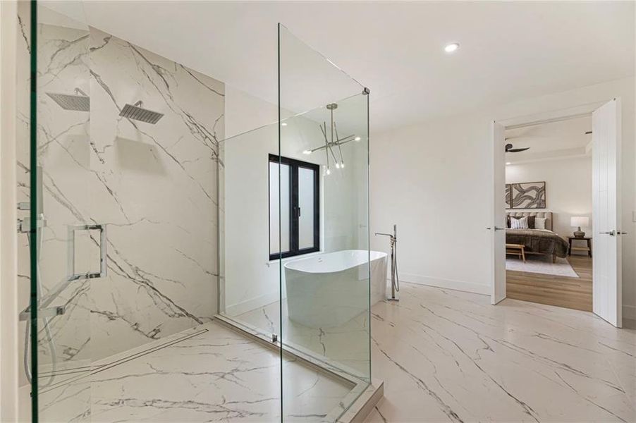 Furnished interior view inside a new home in , Suwanee (Image 58).