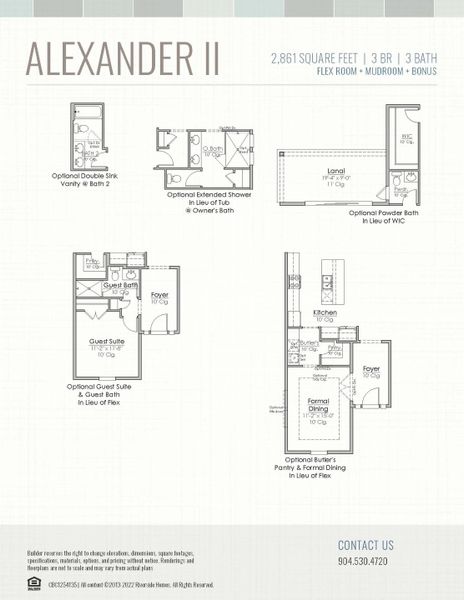 2D floor plan layout for the Alexander by Riverside Homes in Hidden Creek at SilverLeaf Phase 2, St. Augustine, FL (Image 24). 2D floor plan layout for the Alexander by Riverside Homes in Hidden Creek at SilverLeaf Phase 2, St. Augustine, FL (Image 24).