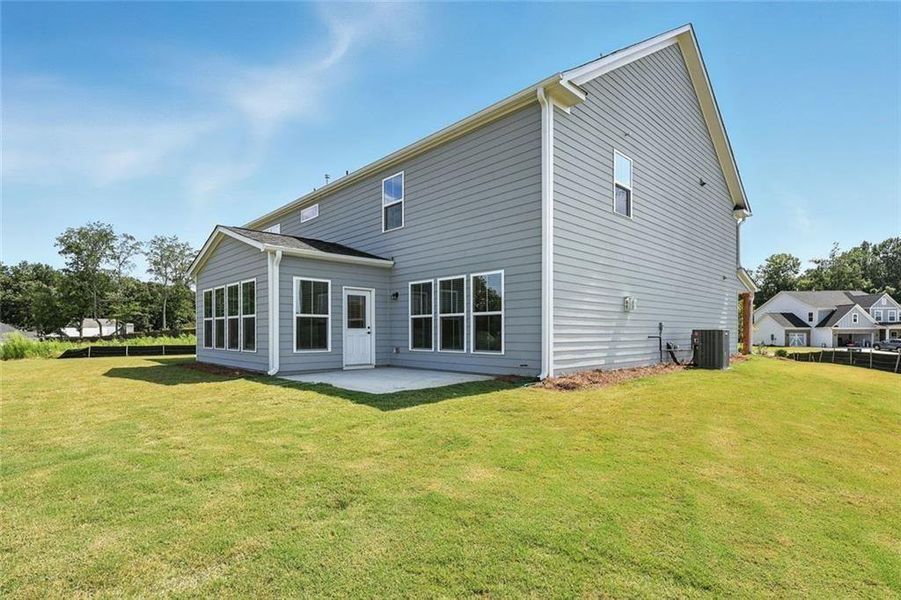Exterior details and patio area of a home in Berkeley Mill, Cumming (Image 30).