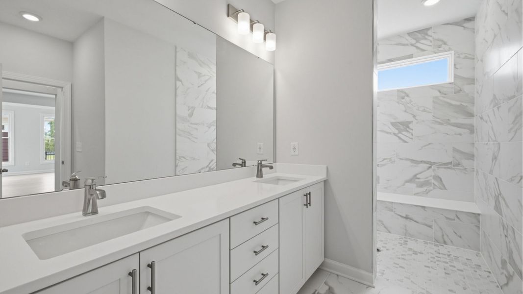 Furnished interior view inside a new home in The Courtyards at Oak Grove, Durham (Image 12).