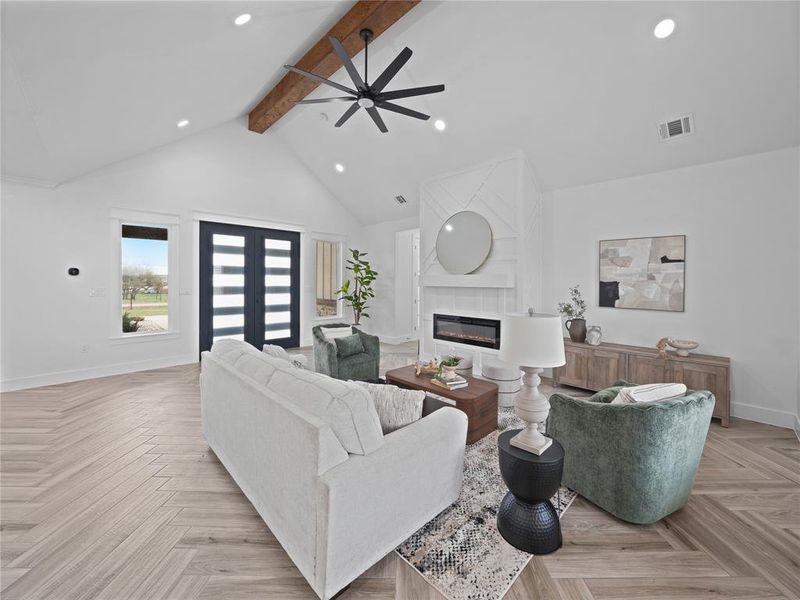 Furnished interior view inside a new home in , Weatherford (Image 5).