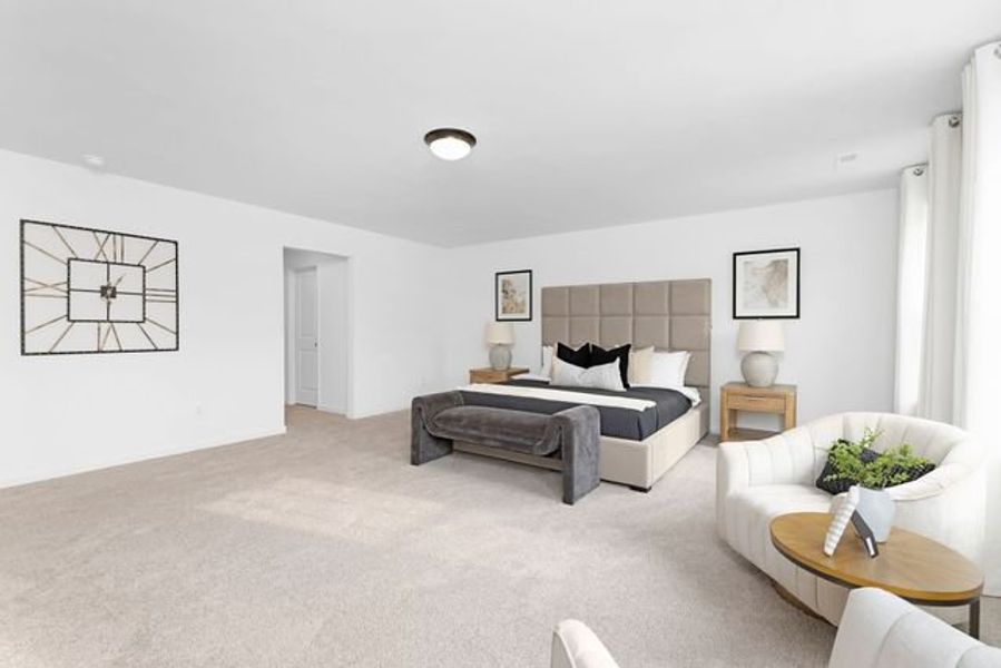 Representative furnished interior of a home built from the Calgary by True Homes in Morrow Brook, Albemarle (Image 15).