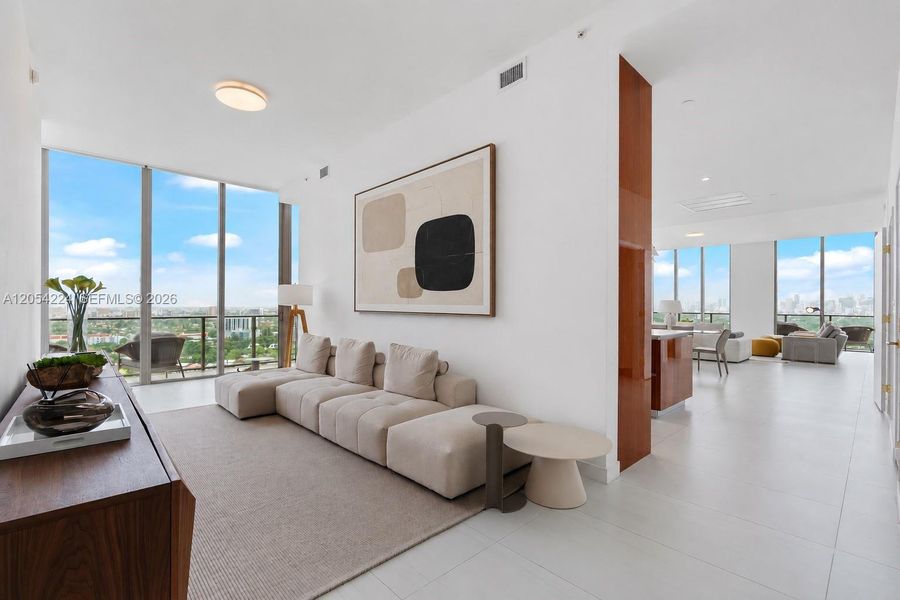 Furnished interior view inside a new home in Mr. C Residences, Miami (Image 10). Furnished interior view inside a new home in Mr. C Residences, Miami (Image 10).