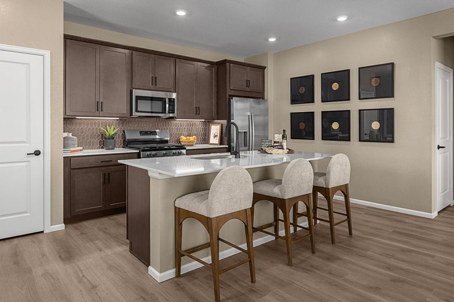 Representative furnished interior of a home built from the 1543 Modeled by KB Home in Legato, Commerce City (Image 9).