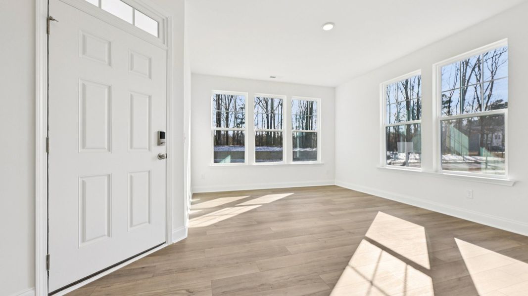 Representative furnished interior of a home built from the Winchester by DRB Homes in Battle Bridge, Raleigh (Image 5). Representative furnished interior of a home built from the Winchester by DRB Homes in Battle Bridge, Raleigh (Image 5).