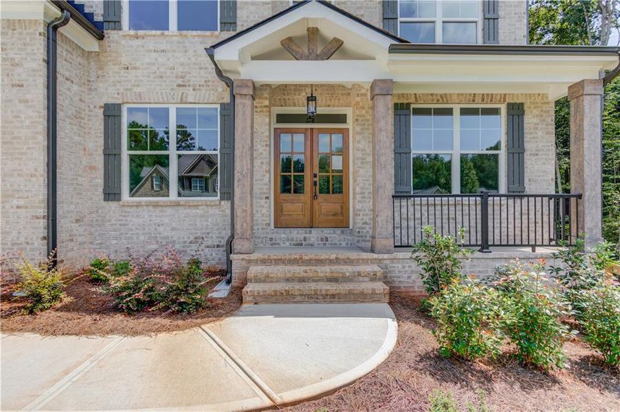 Front exterior of a new home in , Pendergrass, GA, highlighting curb appeal (Image 22). Front exterior of a new home in , Pendergrass, GA, highlighting curb appeal (Image 22).