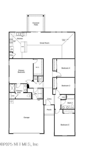 2D floor plan layout of this home in Copper Ridge, Jacksonville, FL (Image 2). 2D floor plan layout of this home in Copper Ridge, Jacksonville, FL (Image 2).