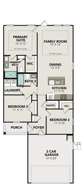 2D floor plan layout of this home in Robins Landing, Houston, TX (Image 3).
