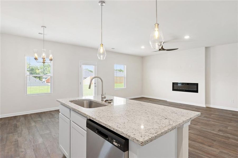 Furnished interior view inside a new home in Conner Springs, Social Circle (Image 6).