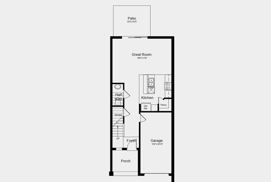 2D floor plan layout for the Jasmine by Taylor Morrison in The Towns at Skye Ranch, Sarasota, FL (Image 5).