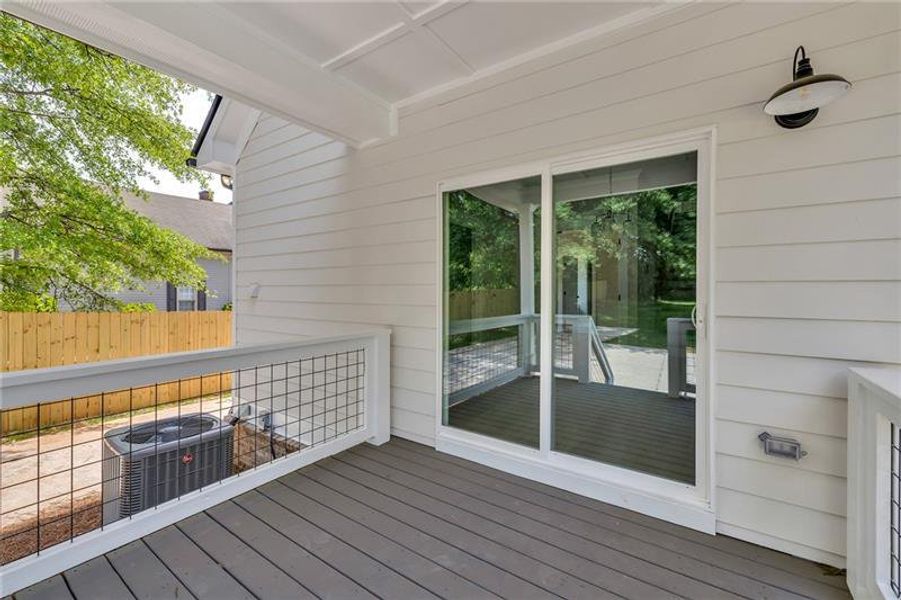 Exterior details and patio area of a home in East Marable Street, Monroe (Image 3).