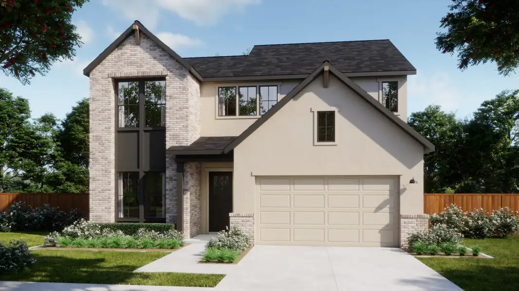 Representative exterior photo of a completed home built from the 4061 by Risewell Homes in Freedom at Anthem, Kyle, TX (Image 3).