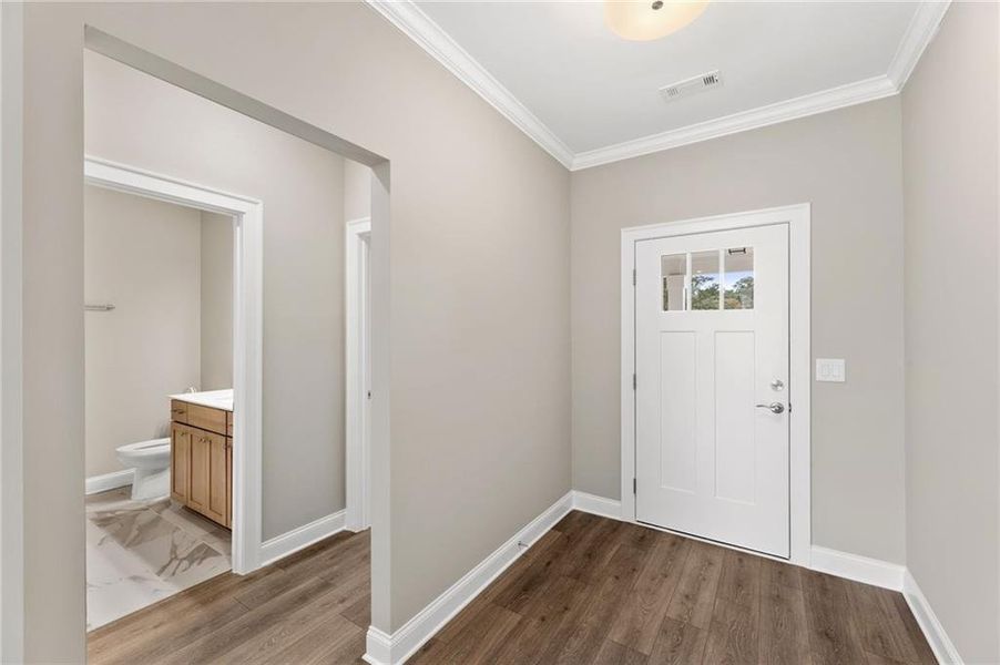 Spacious, unfurnished interior of a new home in The Courtyards at Bailey Farm, Dacula (Image 33).
