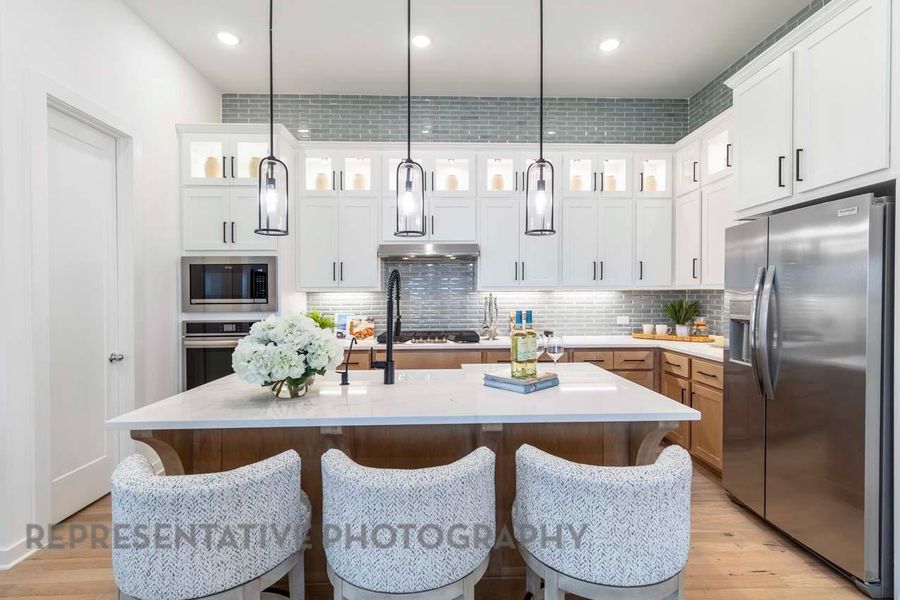 Furnished interior view inside a new home in Wolf Ranch, Georgetown (Image 32).