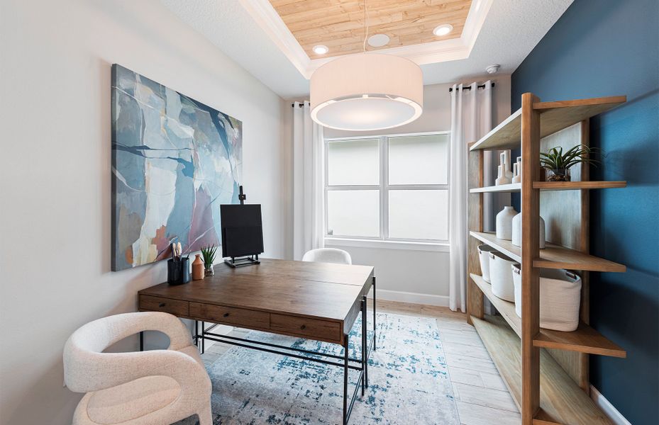 Furnished interior view inside a new home in Del Webb Tradition, Port St. Lucie (Image 16).