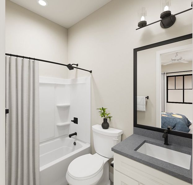 Representative furnished interior of a home built from the Aurora Plan 9001 by Tri Pointe Homes in Emberly, Queen Creek (Image 15).