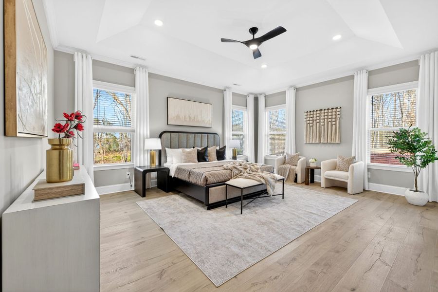 Furnished interior view inside a new home in Edgewater - Harbor Pointe, Lancaster (Image 18). Furnished interior view inside a new home in Edgewater - Harbor Pointe, Lancaster (Image 18).