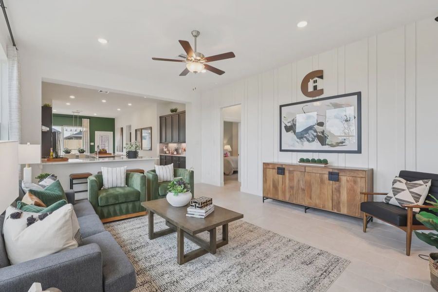 Furnished interior view inside a new home in Sunterra, Katy (Image 5).