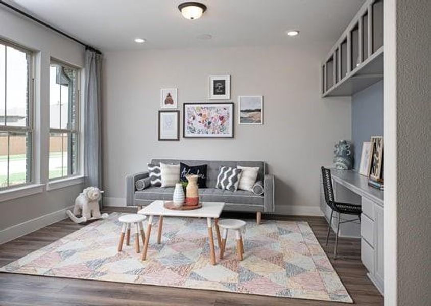 Furnished interior view inside a new home in Inspiration Collection at Bridgewater, Midlothian (Image 13).